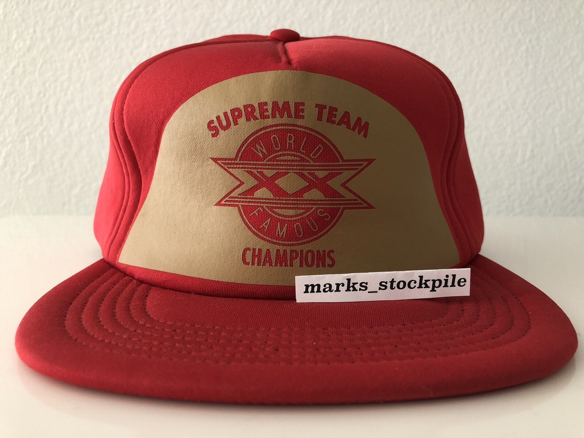 SUPREME x STARTER SUPREME TEAM WORLD CHAMPIONS SNAPBACK CAP HAT