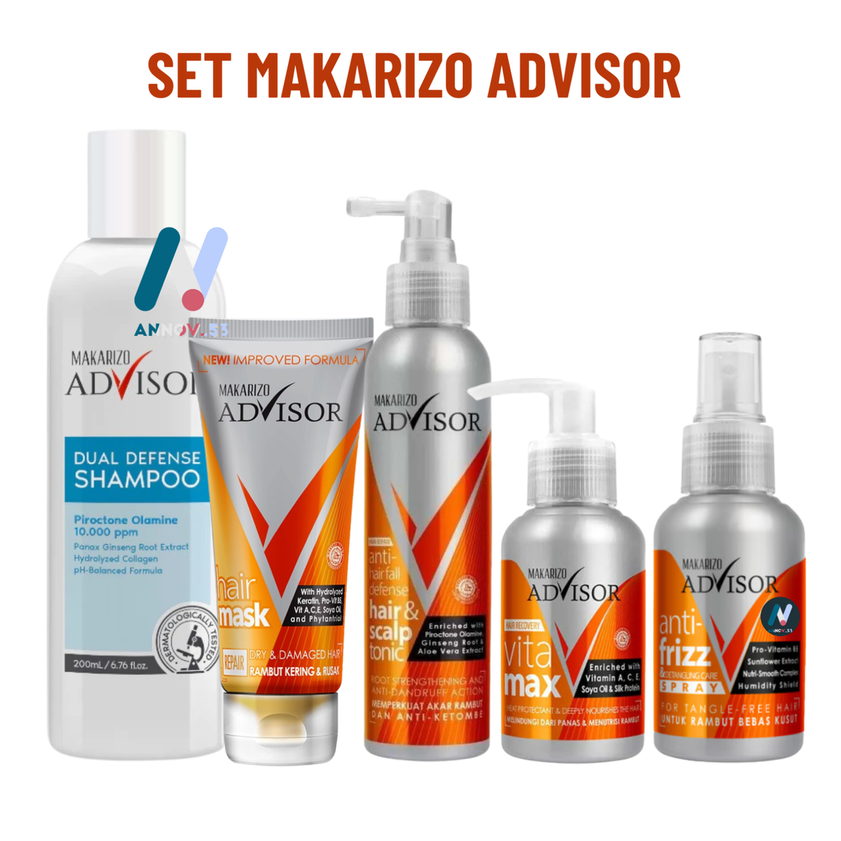 MAKARIZO Advisor SET Shampoo Hair Repair Mask Scalp Tonic Anti