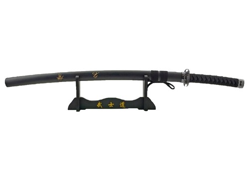 BladesUSA HK-6183 Twin Ninja Swords, Two-Piece Set, Black, 28-Inch