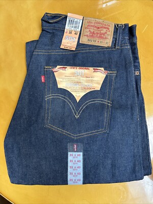 501 XX Levi's Shrink To Fit Deadstock Raw Jeans 35x40 NWT | eBay
