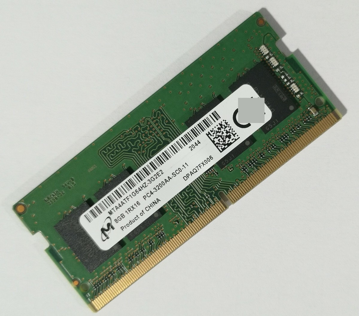 Micron 8GB DDR4 3200 Laptop SODIMM RAM MT 1Rx16 PC4-25600 MT