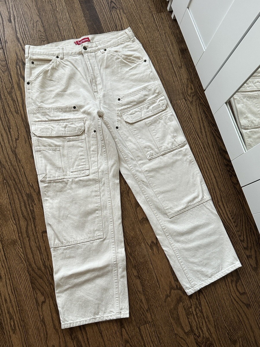 Supreme Double Knee Denim Utility Pant In Natural Size 32 | eBay