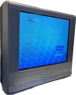 24” CRT Toshiba MD24FP1 TV/DVD Combo Video Gaming Retro Flat