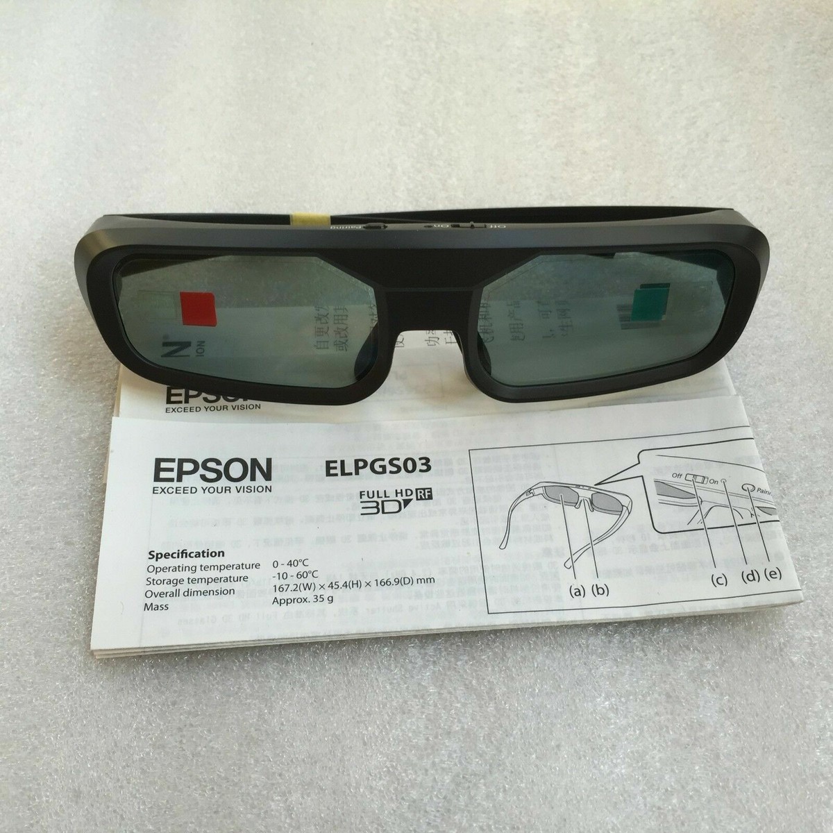 Epson ELPGS03 Active 3D Glasses for sale online | eBay