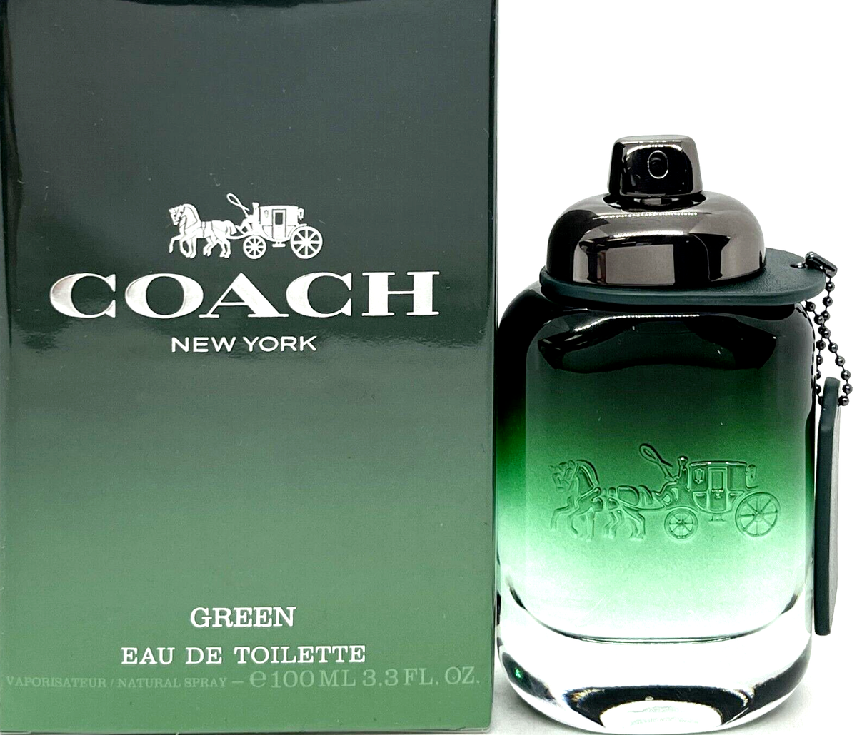 COACH NEW YORK GREEN EAU DE TOILETTE SPRAY FOR MEN 3.3 Oz / 100 ml
