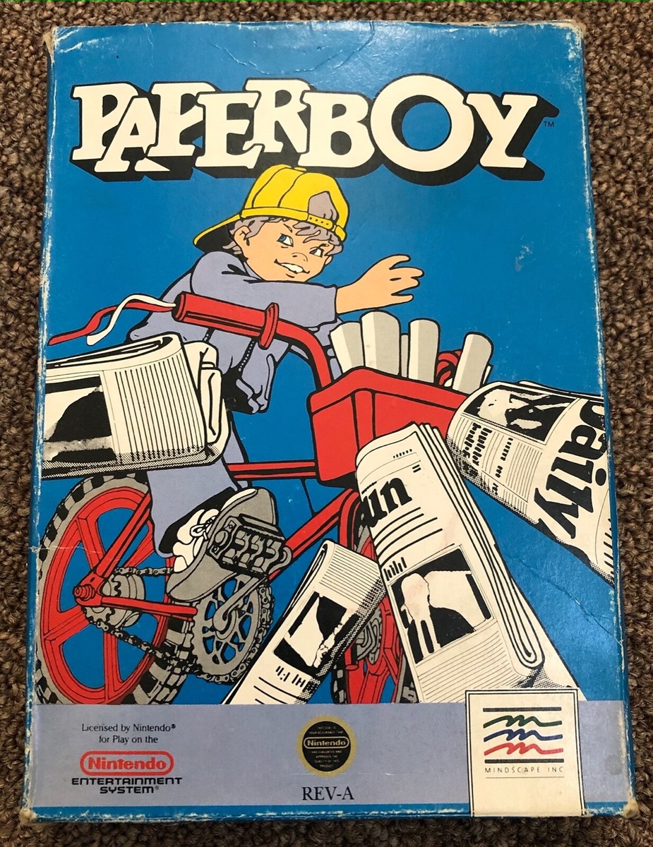 NES Paperboy CIB Game Box & Manual Tested Working Cart Authentic