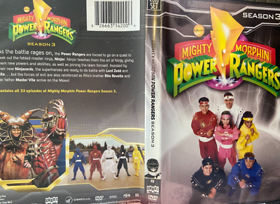 Mighty Morphin Power Rangers Season 3 region 1 DVD (4 discs) kids