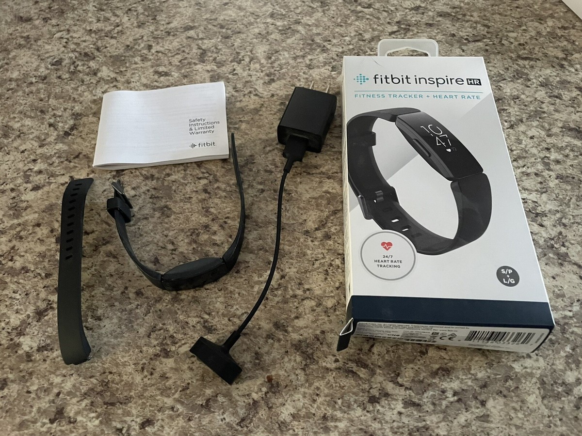 Fitbit Inspire HR Fitness Tracker-Black S/P + L/G bands-Model