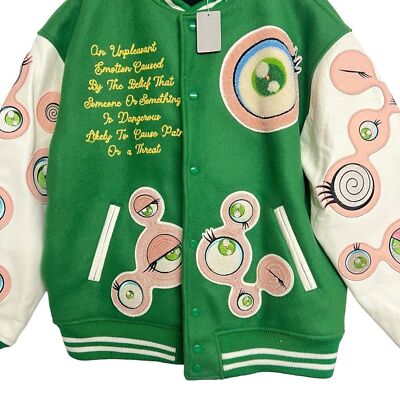 New Saint M Michael Takashi Murakami Varsity Jacket Stadium Jumper