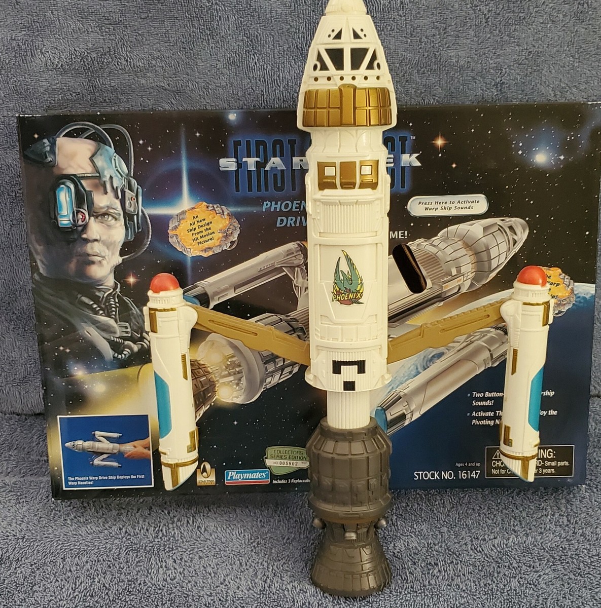 1996 Star Trek First Contact Phoenix Warp Drive Ship with Sounds