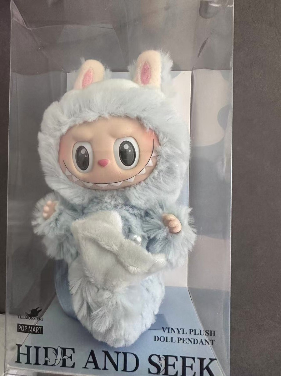 POP MART LABUBU Hide and Seek Series – Blue Bunny Plush Doll