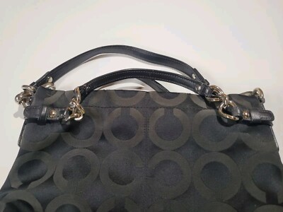 Coach Hobo Signature Handbag Purse E0973-14147 Canvas & Leather