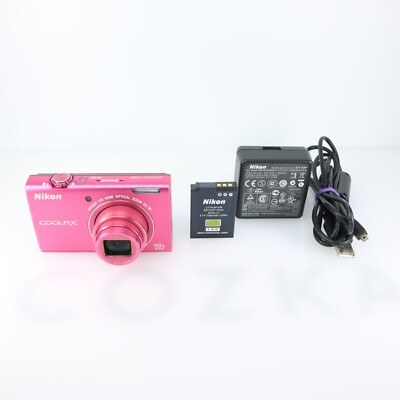 N.Mint】Nikon COOLPIX S6200 Pink 16MP 10x Zoom Compact Digital