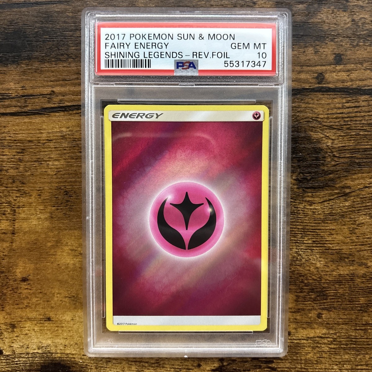 PSA 10 GEM MINT Fairy Energy Reverse Foil 2017 Sun & Moon Shining