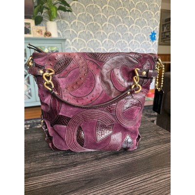 Vintage Coach Limited Edition Plum Brooke Suede HOBO Purse w