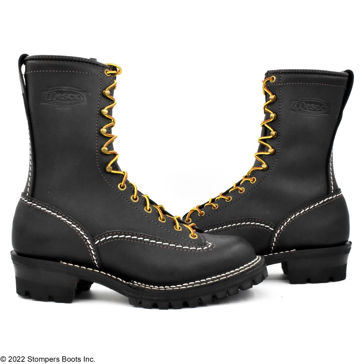 Wesco Jobmaster 10 Inch Leather Lug Sole Black Boots | USA made | eBay