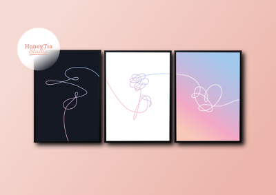 Love Yourself BTS 3 Part Poster Set | K-pop Wall Art | A4 Answer
