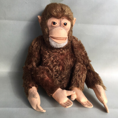 Vintage Steiff monkey Jocko 1949 – 1965 jointed brown mohair 12