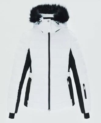 ZARA Ski Collection White Windproof Waterproof Down Jacket Coat