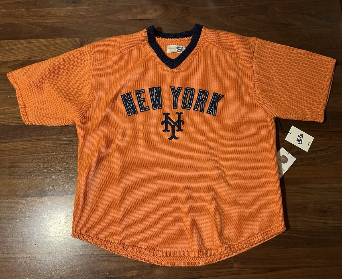 Aime Leon Dore ALD New York Mets Short-Sleeve Knit V-Neck Sweater