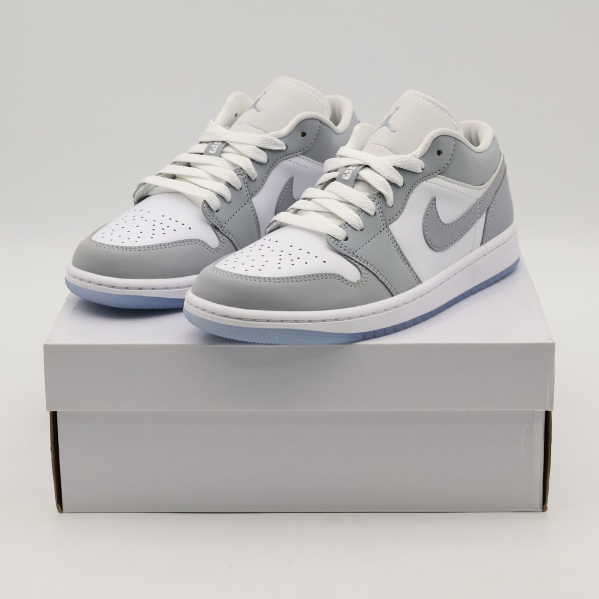 DC0774-105 Nike Air Jordan 1 Low Wolf Grey Aluminium (Women's) | eBay