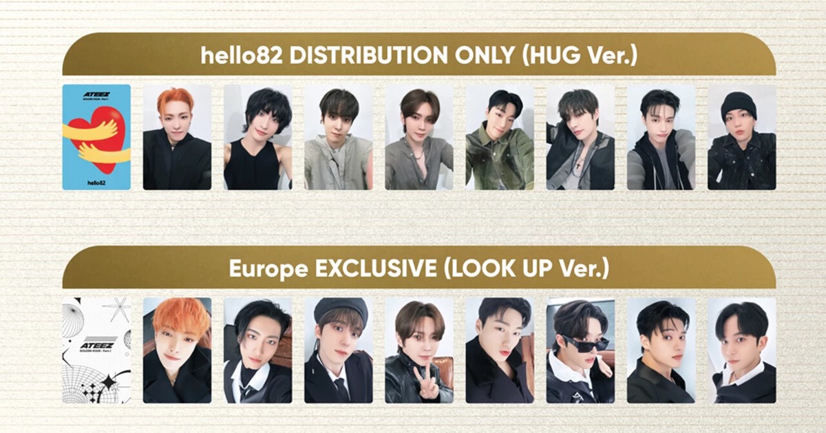 Ateez GOLDEN HOUR: Part 1 UK Exclusive Digipak HMV Version 4pcs | eBay