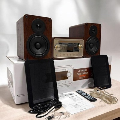 SMC-300BT SANSUI ブラック スピーカー ウッド調 小音量で心地良い