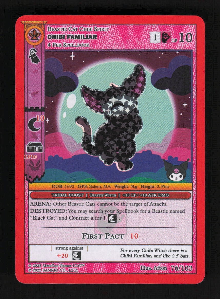 MetaZoo Kuromi's Cryptid Carnival - CHIBI FAMILIAR 76/103 - Rev