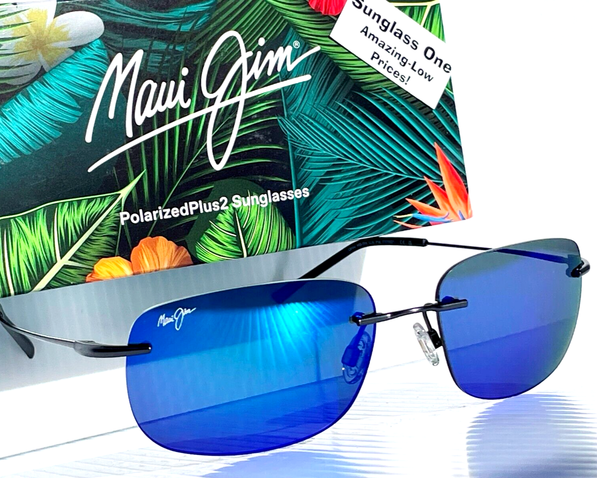NEW Maui Jim OHAI Gunmetal POLARIZED Blue Hawaii Mirror Lens