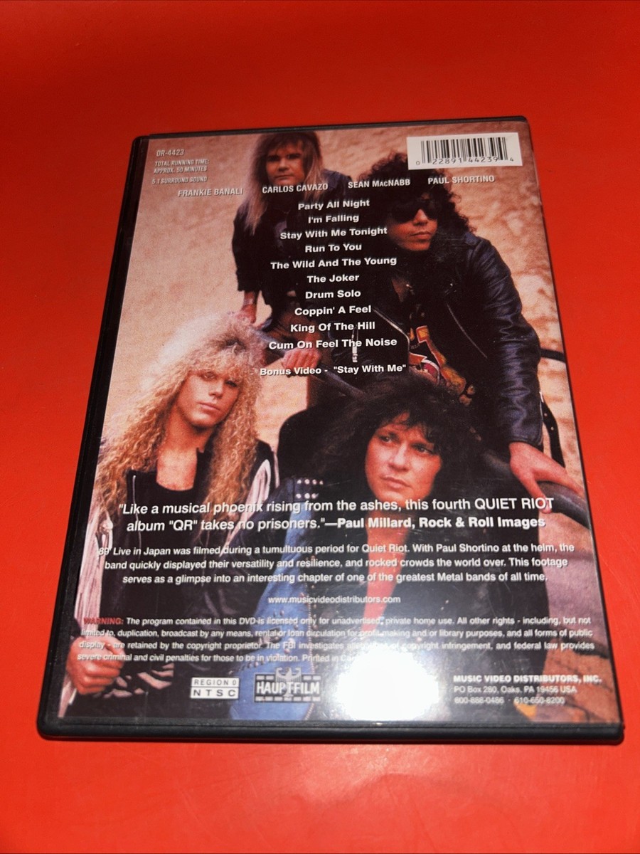 QUIET RIOT • '89 Live In Japan DVD Frankie Banali Carlos Cavazo