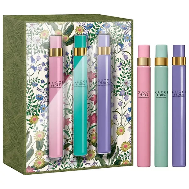 Gucci Flora Gorgeous Travel Spray Perfume Trio Set 0.33 oz /10 ML