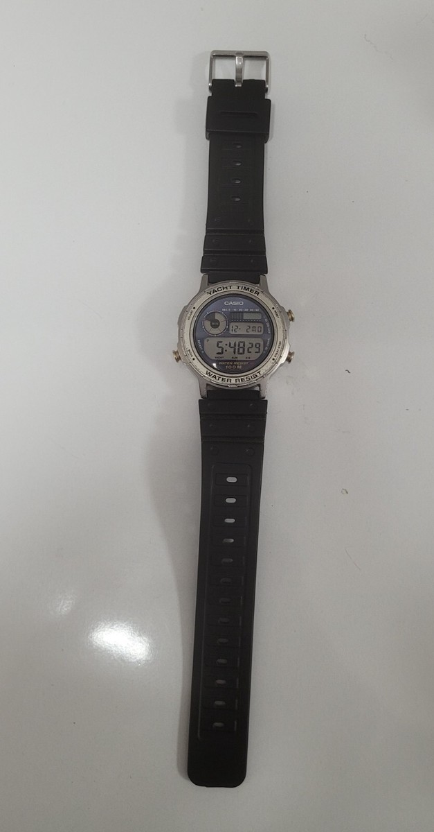 RARE VINTAGE CASIO 862 TRW-301 YACHT TIMER WATCH MENS STEEL JAPAN