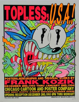 Topless USA Frank Kozik 1993 Chicago Art Show Exhibition