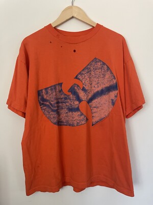 Size Xl - Very Rare Vintage 1997 Wu Tang Clan Rap Orange Shirt