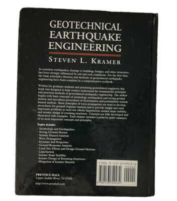 Geotechnical Earthquake Engineering. Kramer, Steven, L