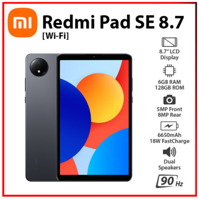 Wi-Fi) Xiaomi Redmi Pad SE 8.7 GREY 6GB+128GB Octa Core Android PC