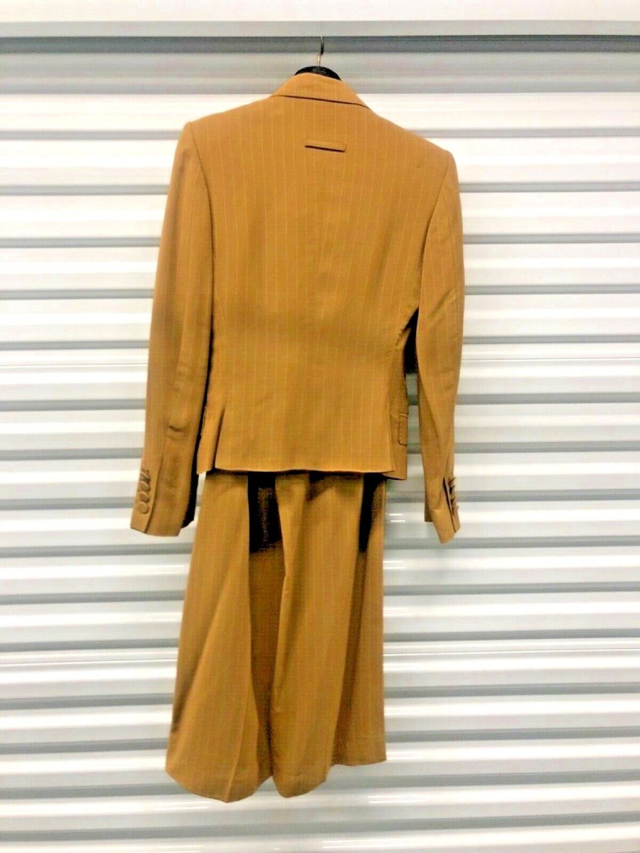 Jean Paul Gaultier Homme Brown Pin Suit - Retail $3800. 40Italy
