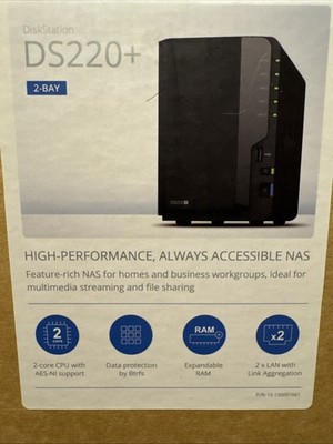 Synology DiskStation DS220+ 2 Bay NAS (Network Attached Storage
