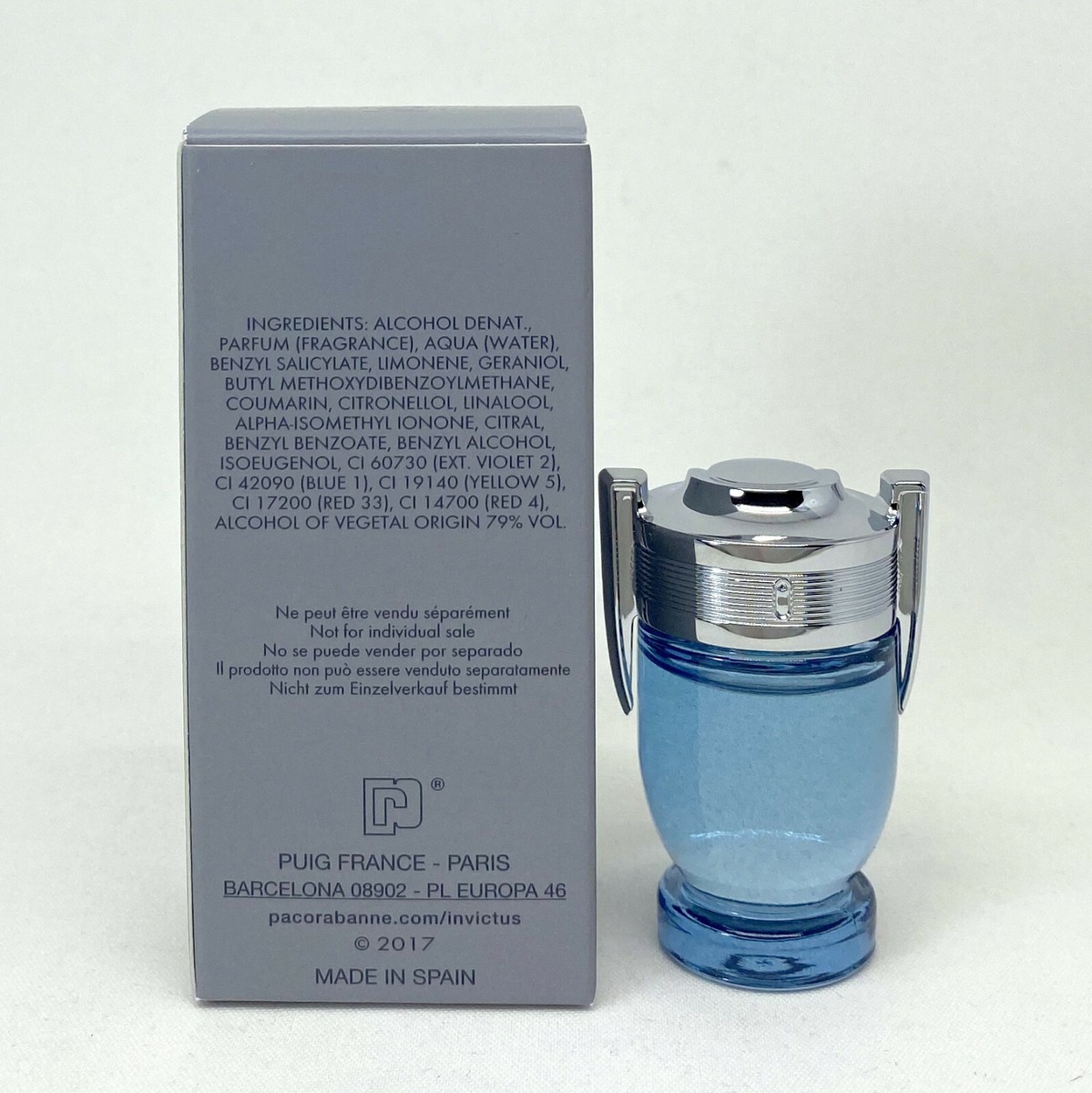 INVICTUS AQUA PACO RABANNE MEN'S EAU DE TOILETTE 5 ML 0.17 FL.OZ