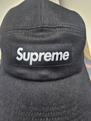 Supreme Wool Camp Cap Black FW20 | eBay