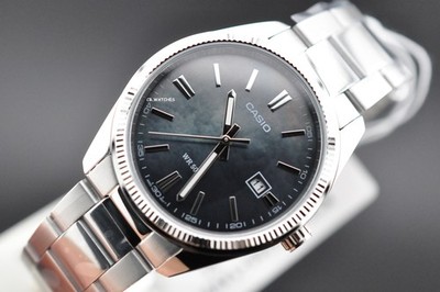 Casio MTP-1302DS-1A Mens 50M WR Watch Stainless Steel mother of