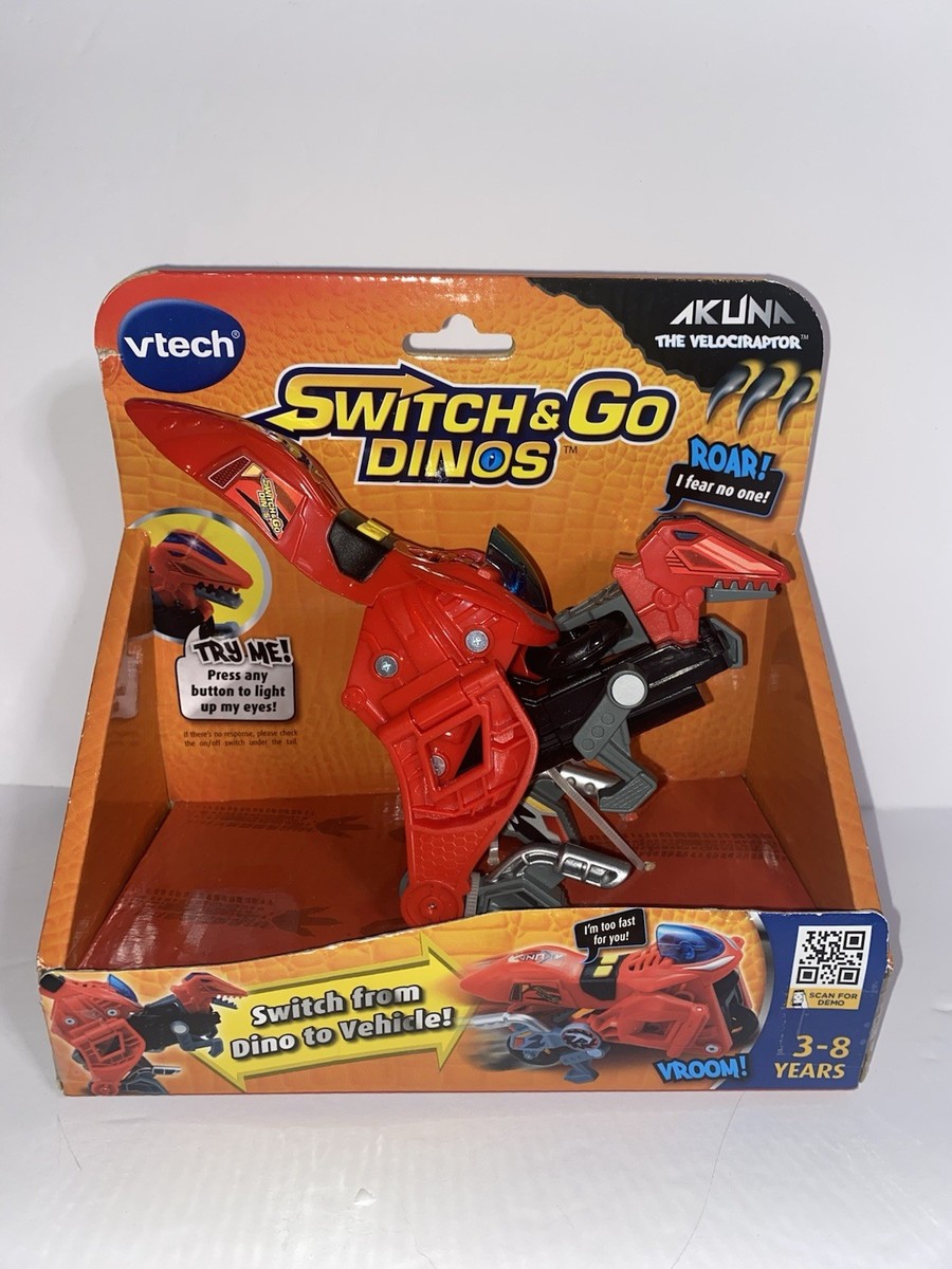 Vtech Switch and Go Dino Akuna Velociraptor Motorcycle dinosaur