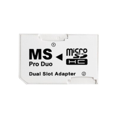Dual Memory Card Adapter For Sony PSP 1000 2000 3000 Micro SD to