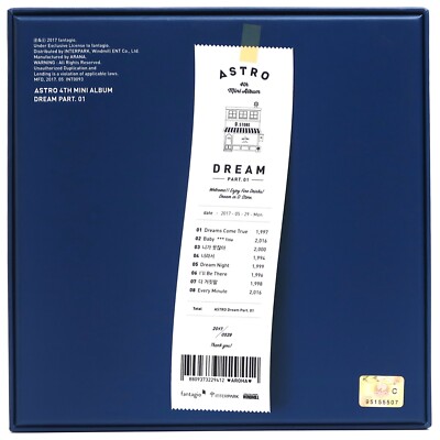 Astro - Dream Part. 01 Night Version CD Album + PC + Moonbin Pre