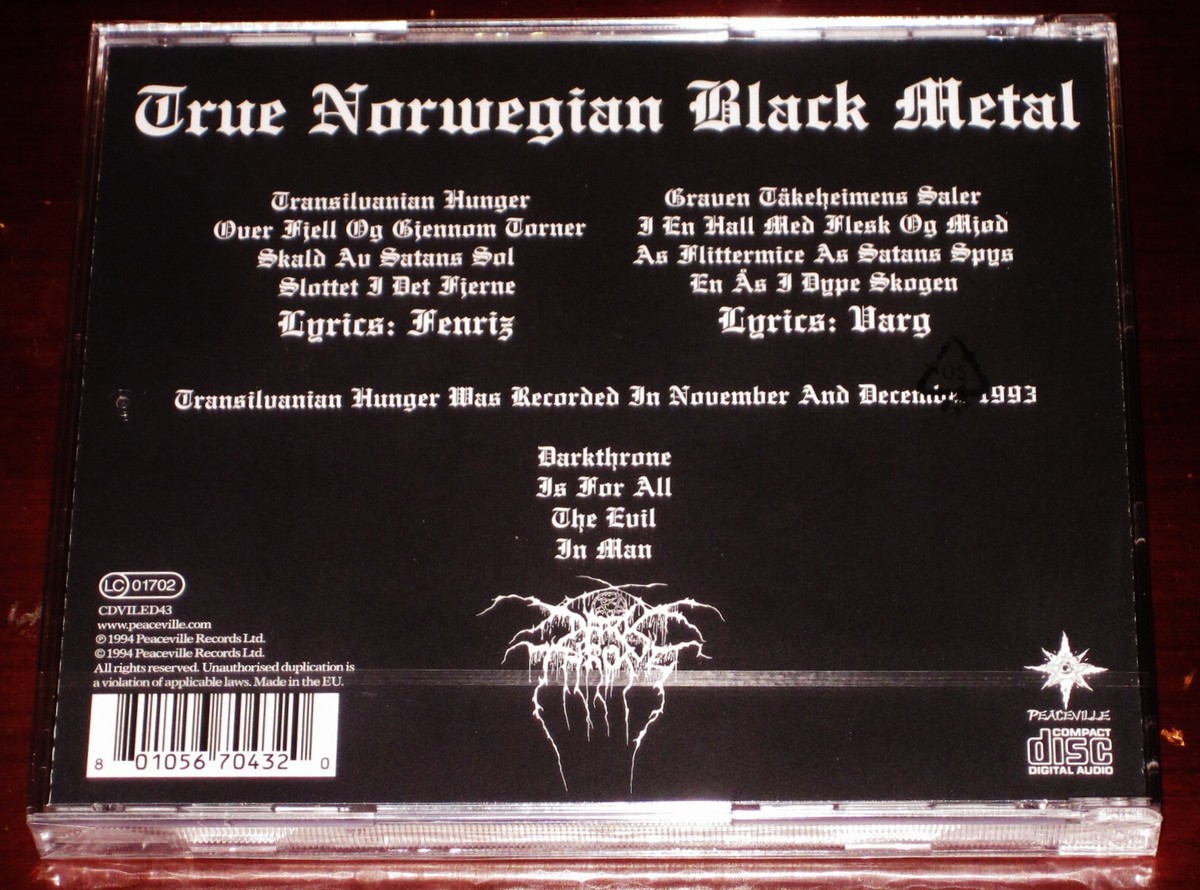 Darkthrone: Transilvanian Hunger CD 2018 Peaceville Records EU