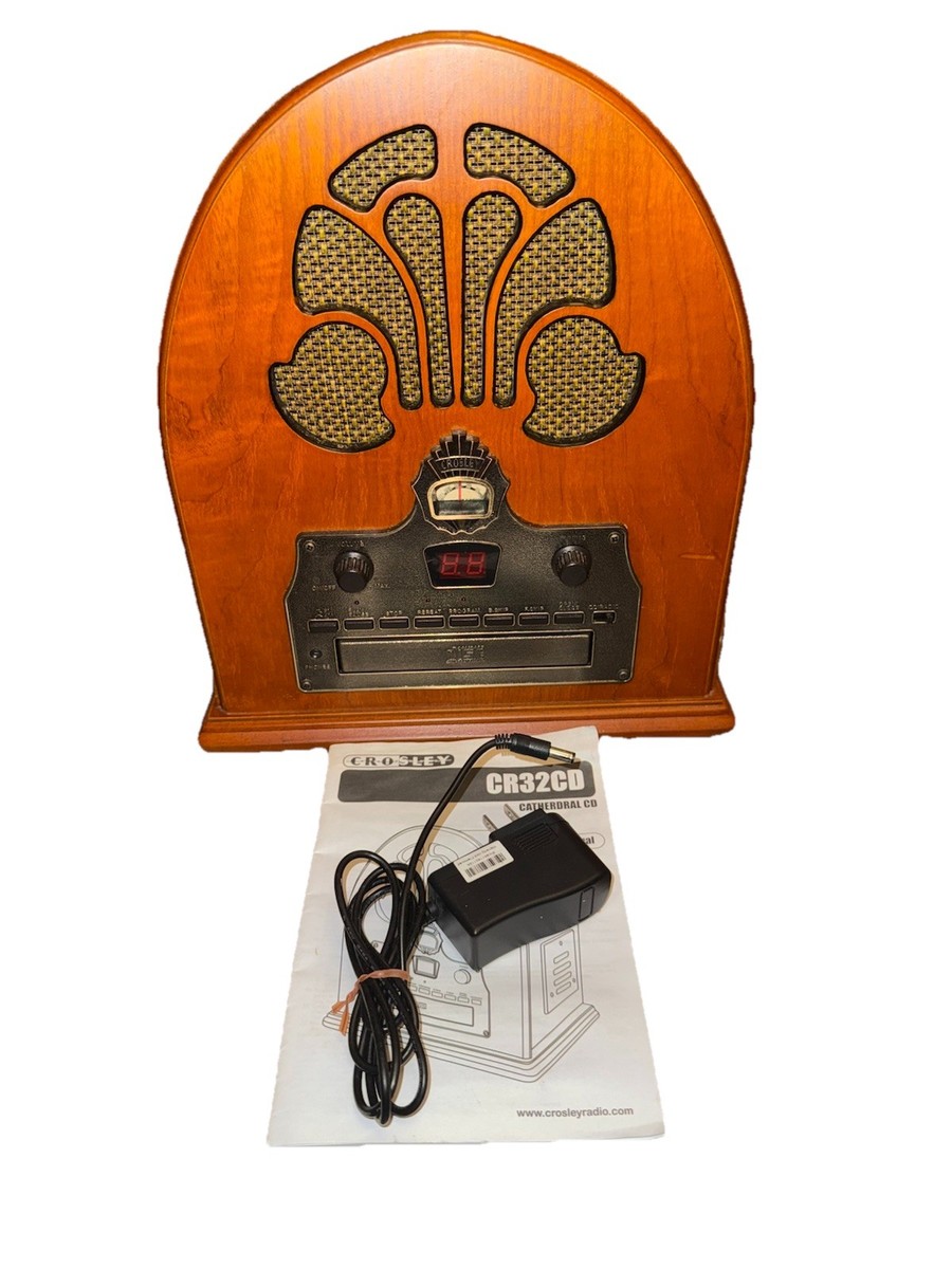 Crosley CR32CD Cathedral Retro Table Top Radio w/ CD Player-CD