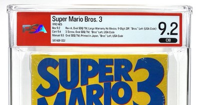 Super Mario Left Bros 3 SMB3 First Print NES Nintendo PSA 9.2 CIB