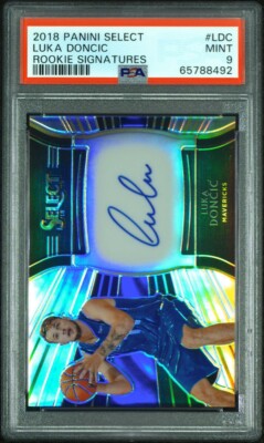 LUKA DONCIC 2018-19 Panini Select SILVER PRIZM ROOKIE LDC PSA 9