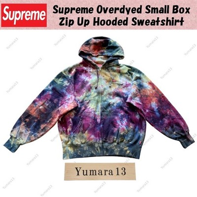 Supreme Overdyed Small Box Zip Up Hooded Sweatshirt Multicolor