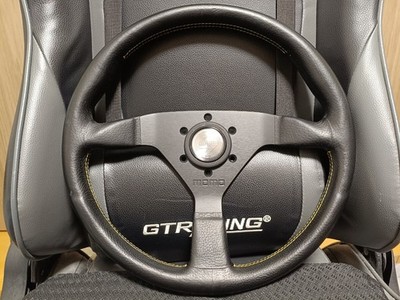 MOMO VELOCE RACING Steering Wheel 345mm Leather Authentic JDM 86